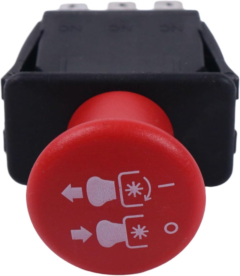 Demfec 8 Terminals 10 AMP Clutch PTO Switch Compatible with Bobcat Jacobsen Dixie Chopper Most Units 2721505 4174684 500016 430-528 Rotary 110-9657A Delta 6204-322 MTD 725-07534 Red - Image 5